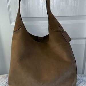 Coach Tan Suede Brooklyn Shoulder Bag 39